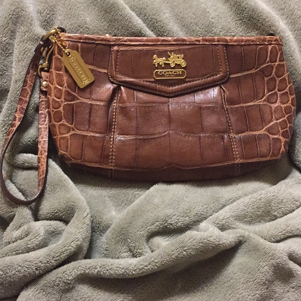 Coach snakeskin wristlet